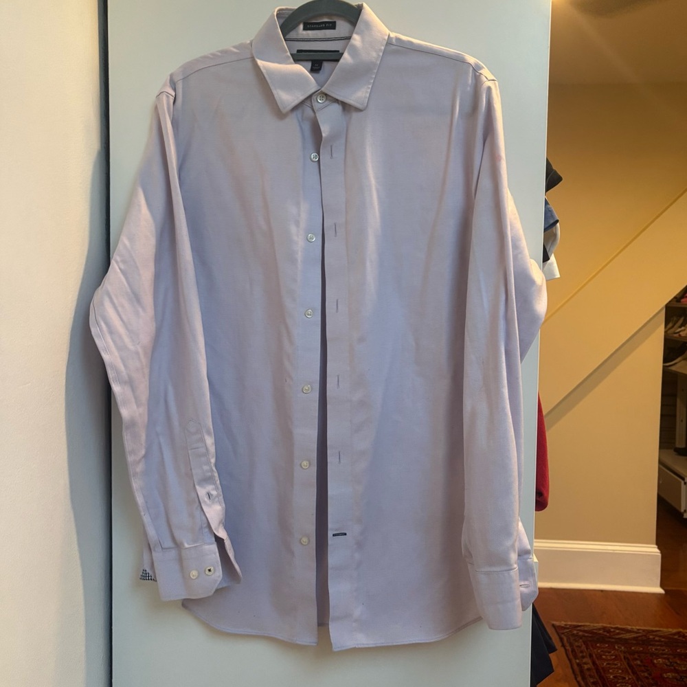 Banana Republic Purple Dress Shirt Elegant Cotton Blend